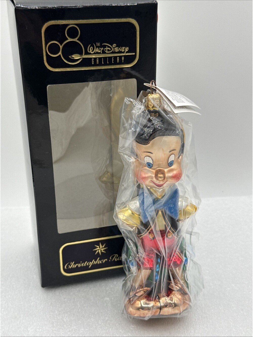 1996 Christopher Radko Disney Pinocchio 1,129 of 5,000 Blown Glass 6” Ornament